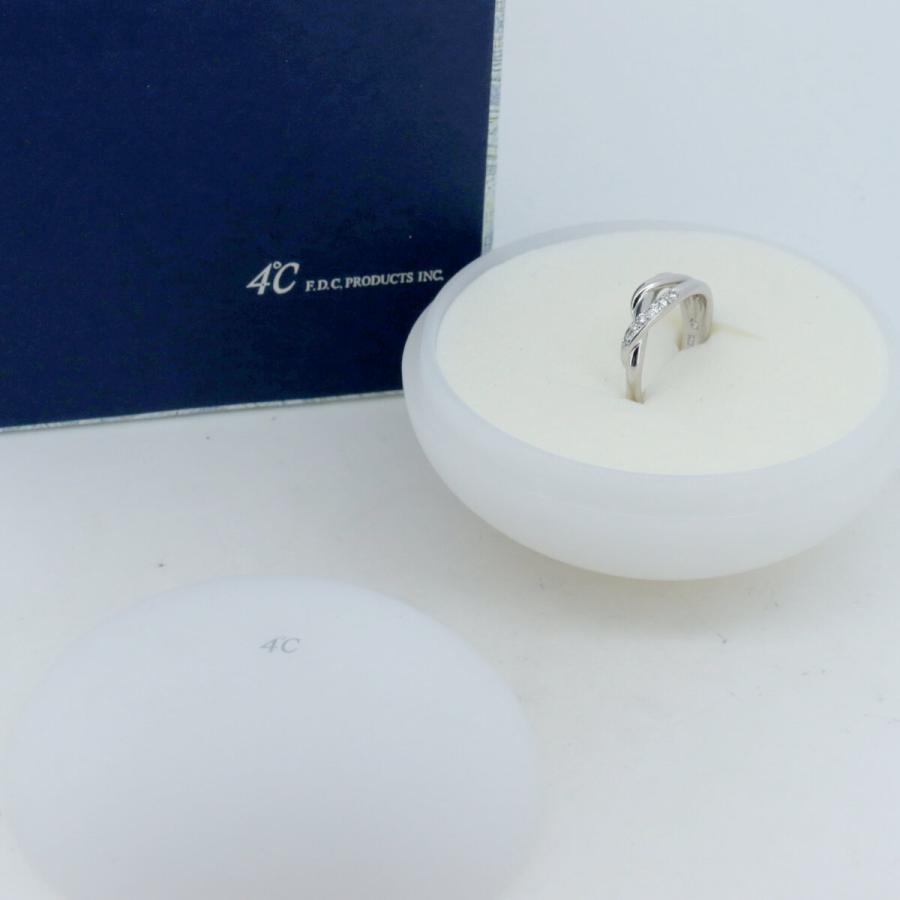 4℃（ヨンドシー） ダイヤモンド リング 指輪 6号 K18WG(18金 ホワイト