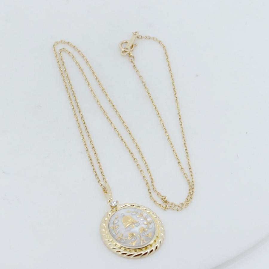 ミキモト ピクウェ ダイヤモンド ネックレス 0.04ct K18YG(18金 