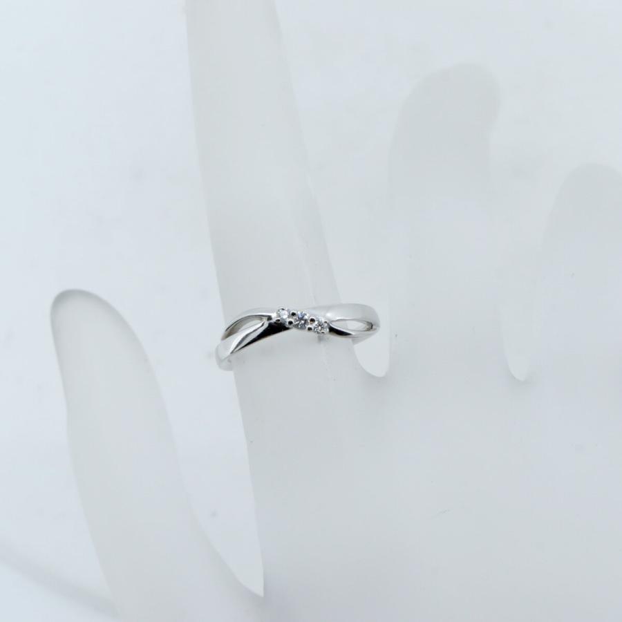 【042】4℃ プラチナ ダイヤモンドリング #8 4℃（ヨンドシー） ダイヤモンド リング 指輪 8号 Pt950(プラチナ) 質屋