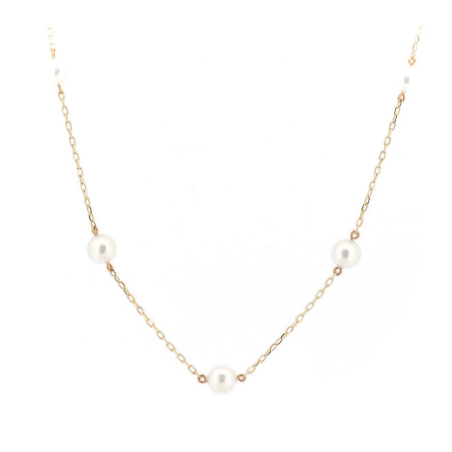 MIKIMOTO（ミキモト） パール ステーション ネックレス 4.6ミリ〜6.2