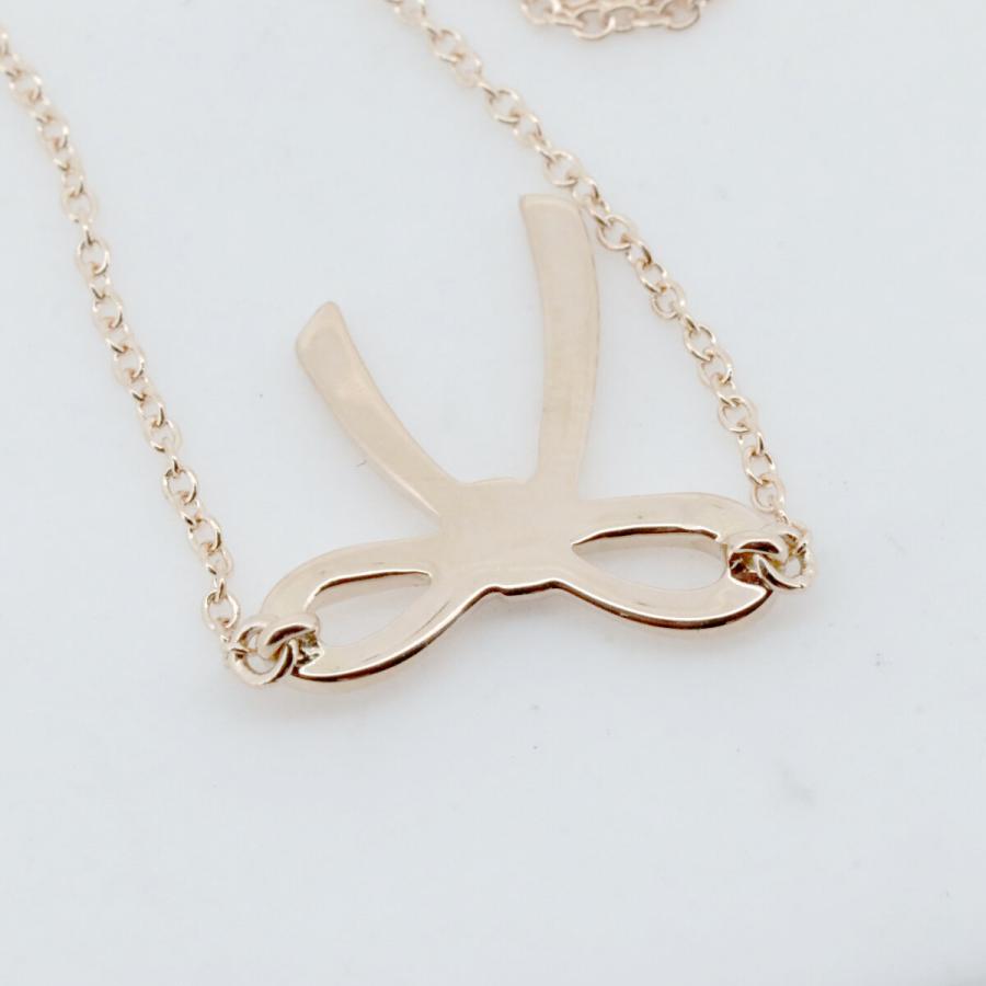 専用お値下げ中Tiffany & Co. ゴールドリボンネックレス　18k TIFFANY&Co.（ティファニー） リボン ネックレス ブランドオフ