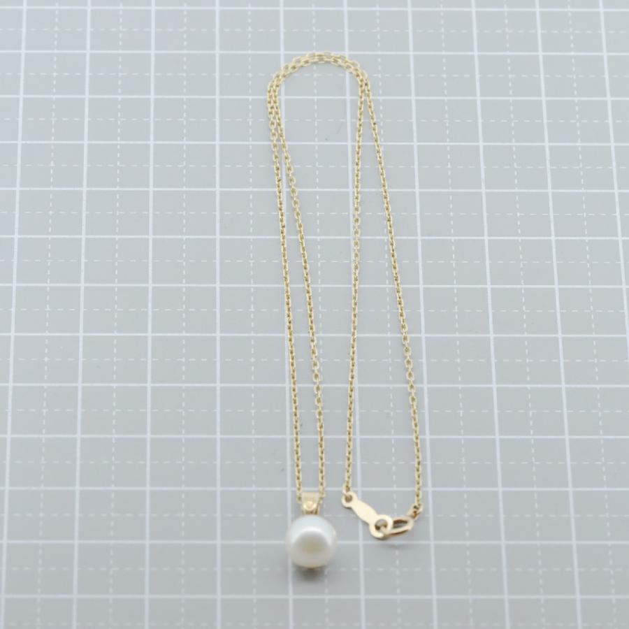 MIKIMOTO（ミキモト） パール ネックレス 7.3ミリ K18YG(18金 イエロー 