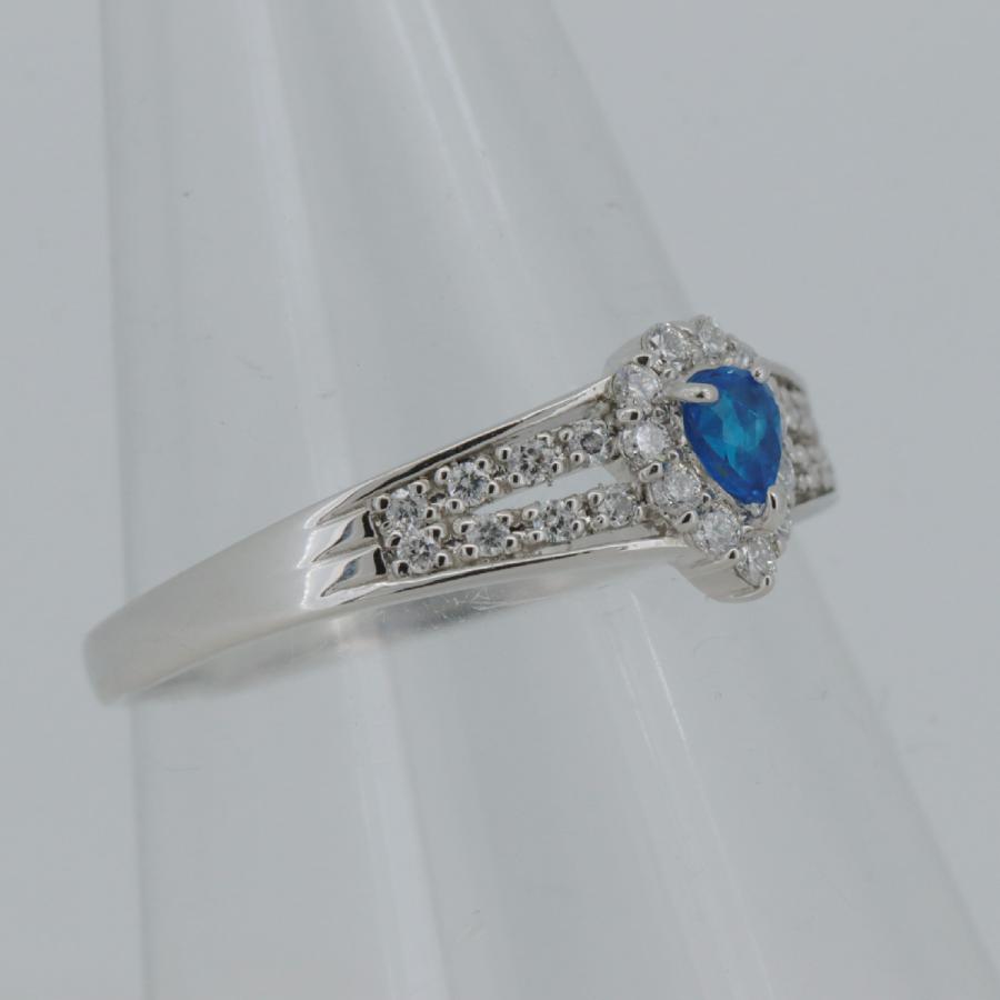 アウイナイト ダイヤモンド リング 指輪 17号 0.23ct 0.12ct Pt900 