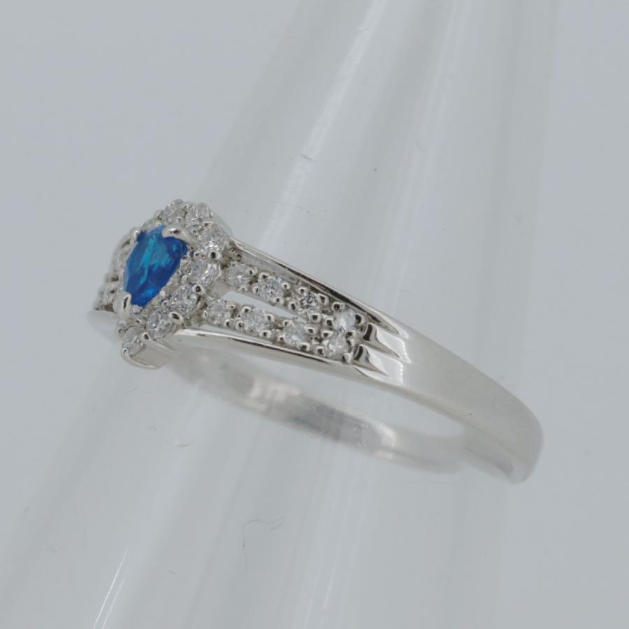 アウイナイト ダイヤモンド リング 指輪 17号 0.23ct 0.12ct Pt900 