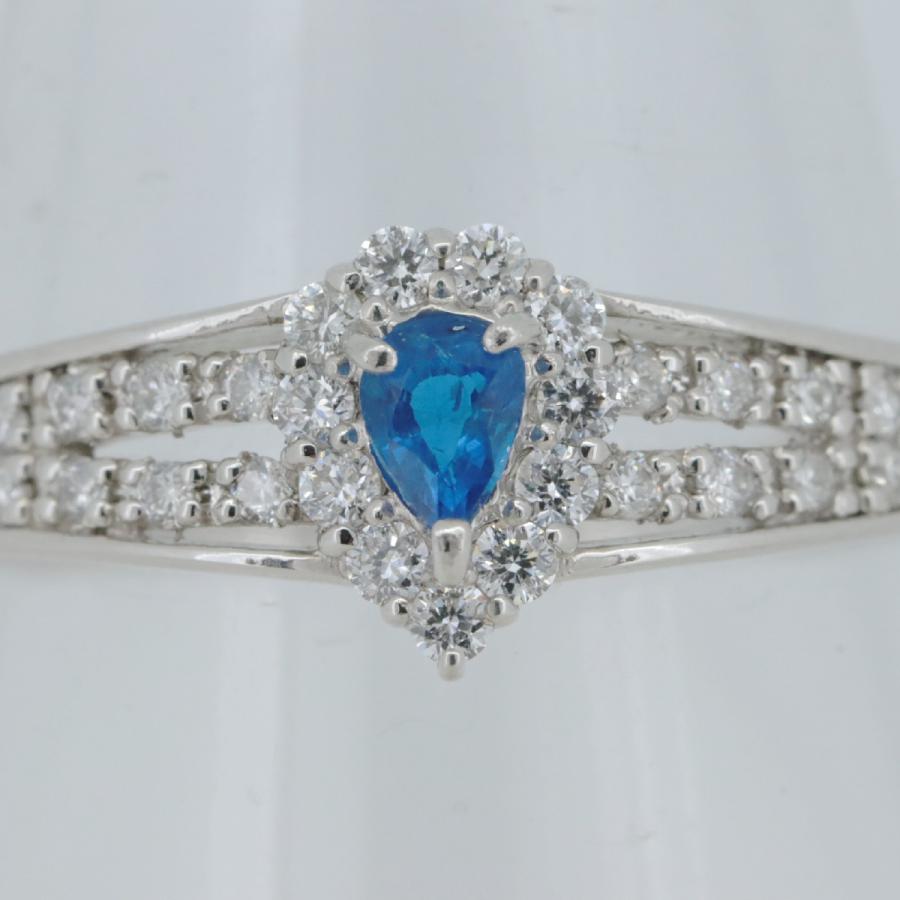 アウイナイト ダイヤモンド リング 指輪 17号 0.23ct 0.12ct Pt900 