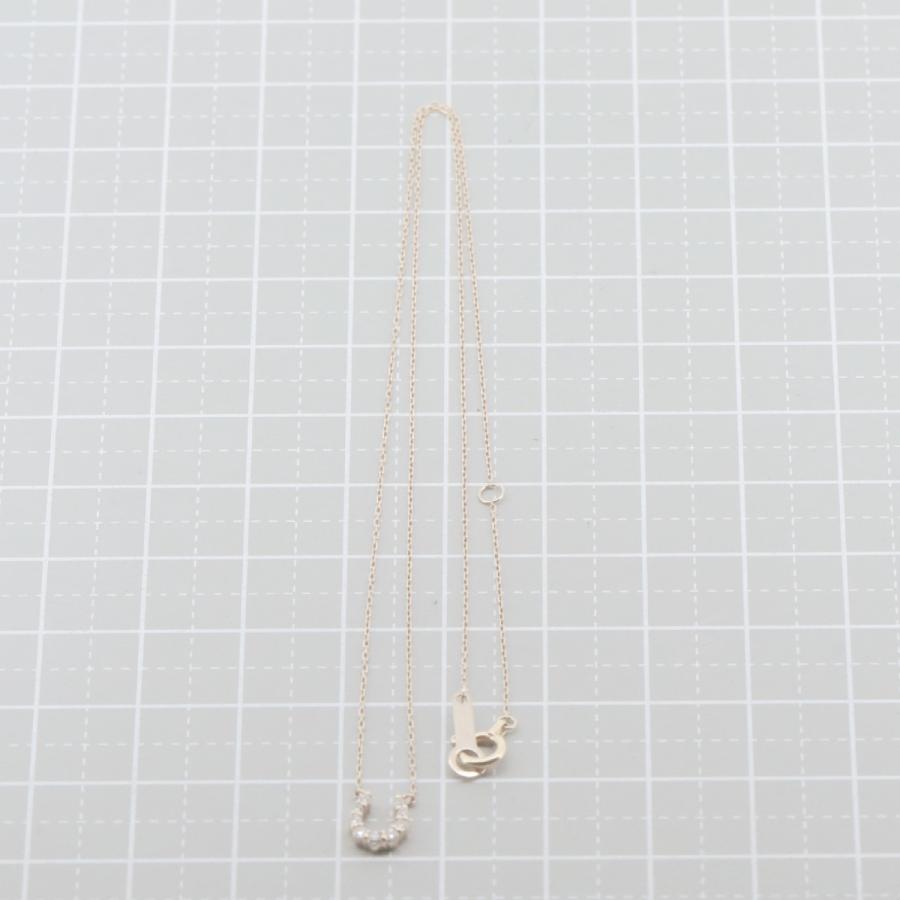 4℃（ヨンドシー） ホースシュモチーフ ダイヤモンド ネックレス K18PG
