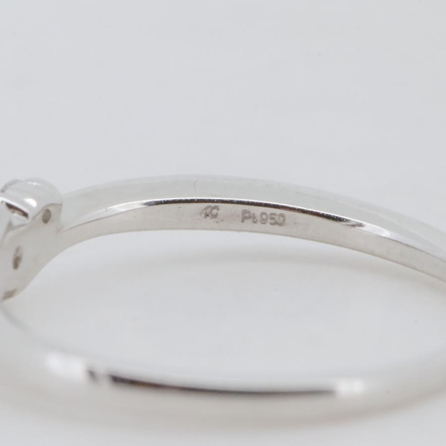 美品 ４℃ ヨンドシー PT950 リング ダイヤモンド 10号 4℃（ヨンドシー） ダイヤモンド リング 指輪 10号 Pt950(プラチナ
