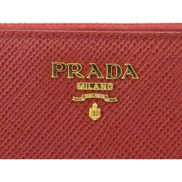 プラダ コンパクト財布 コインケース IML157 赤 レッド 質屋出品 