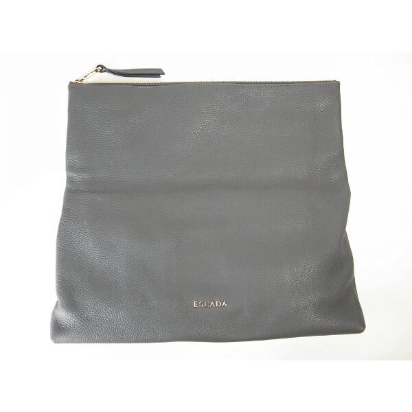 ESCADA エスカーダ クラッチバッグ グレー 灰色 質屋出品 : 質サイトウ  