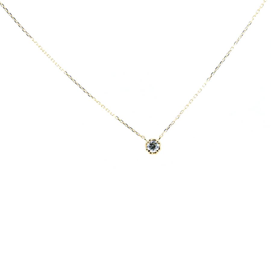 AHKAH アーカー ダイヤモンドネックレス 0.05ct K18YG(18金 イエロー 