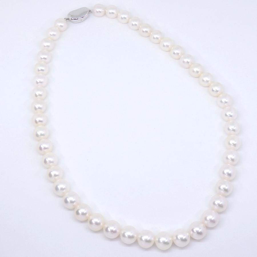 パールネックレス 真珠 SIL 7.4mm-8.0mm 34.4g アクセサリー