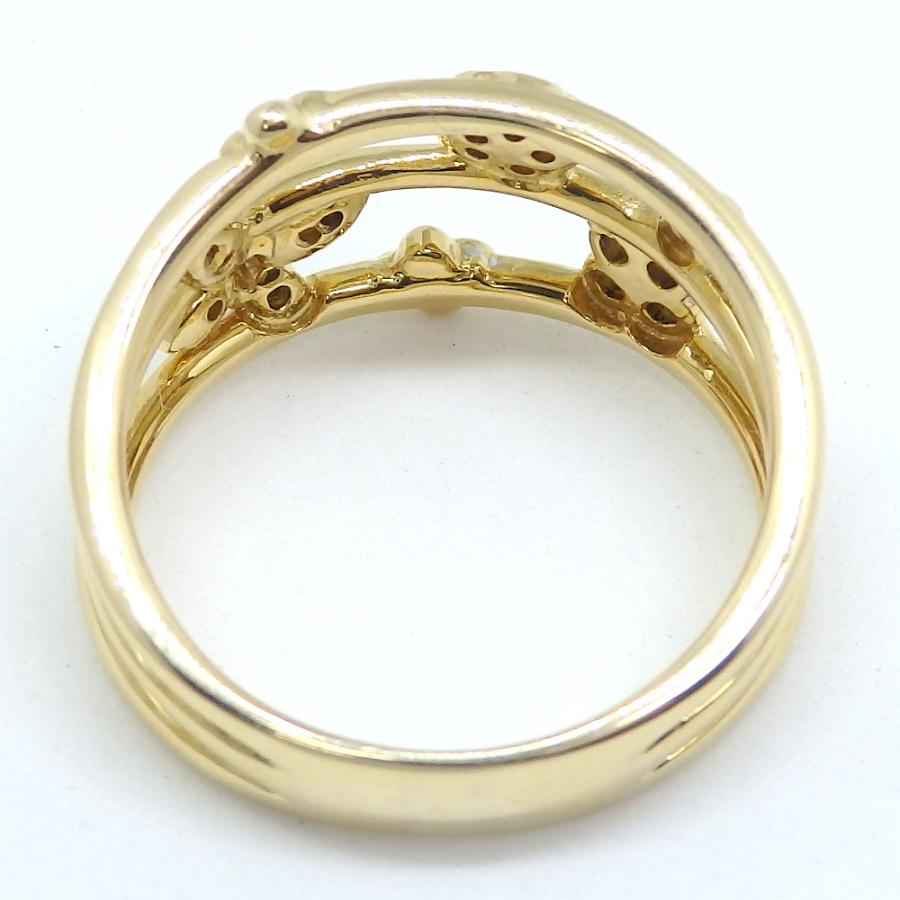 K18 ゴールド ダイヤモンド 0.16ct 指輪 中古 美品 新品仕上済 