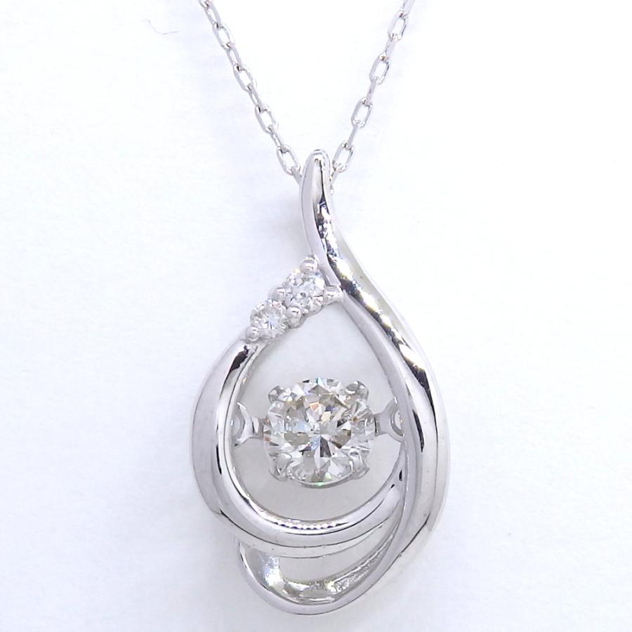 K18WG ホワイトゴールド ダイヤモンド 0.20ct ダンシングストーン 