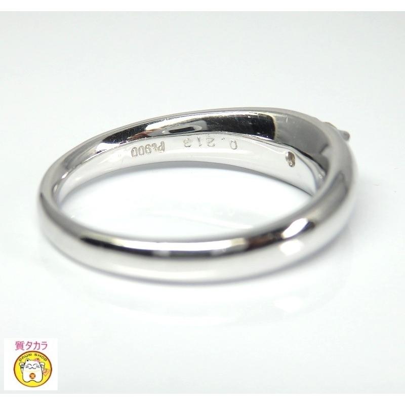 Pt900 プラチナ ダイヤモンド 0.213ct 指輪 中古 美品 レディース