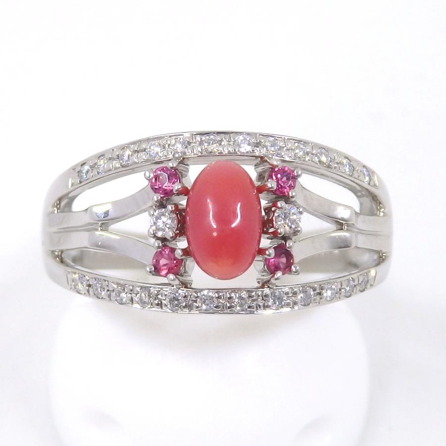 Pt900 プラチナ コンクパール 0.94ct ダイヤ 0.18ct 指輪 ソーティング 