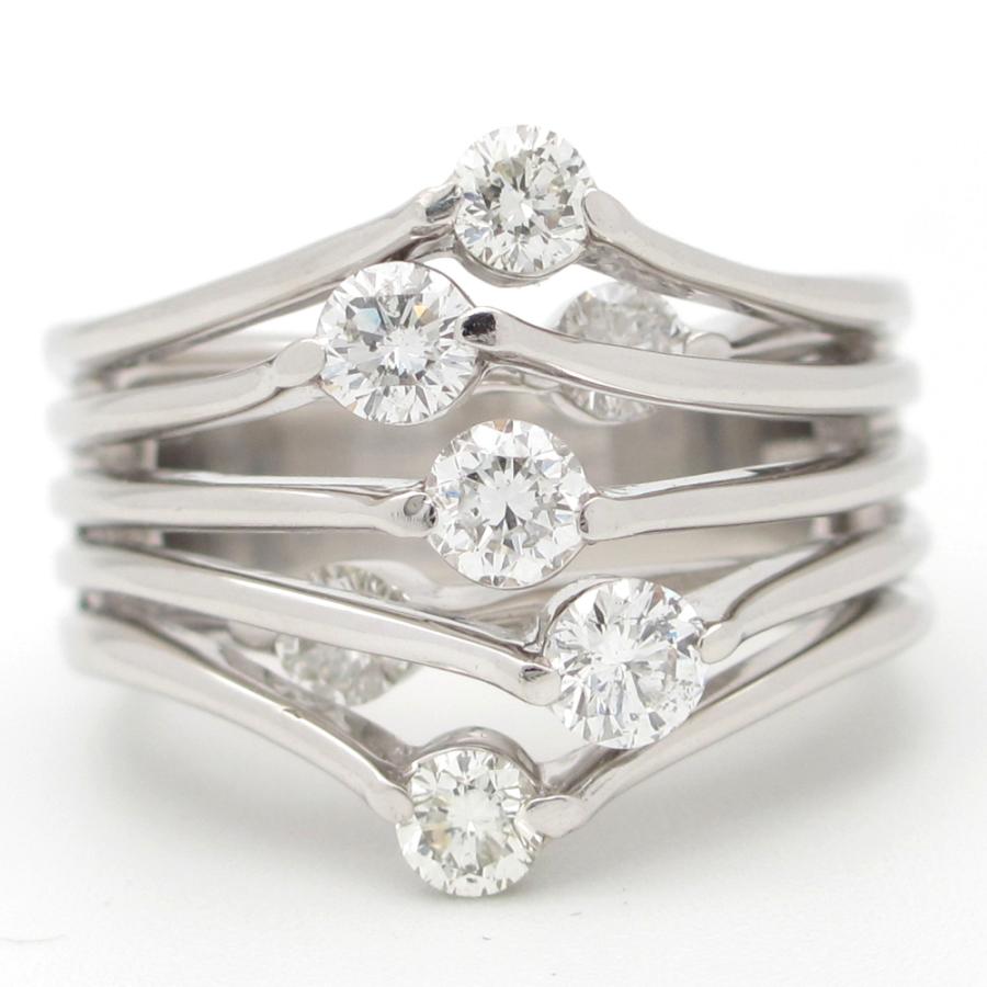 Pt900 プラチナ ダイヤモンド 1.00ct 指輪 ボリューム 中古 美品 新品  