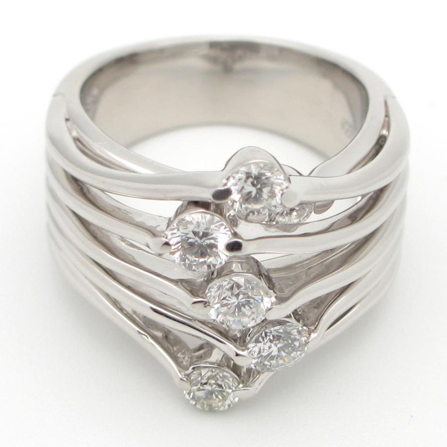 Pt900 プラチナ ダイヤモンド 1.00ct 指輪 ボリューム 中古 美品 新品 