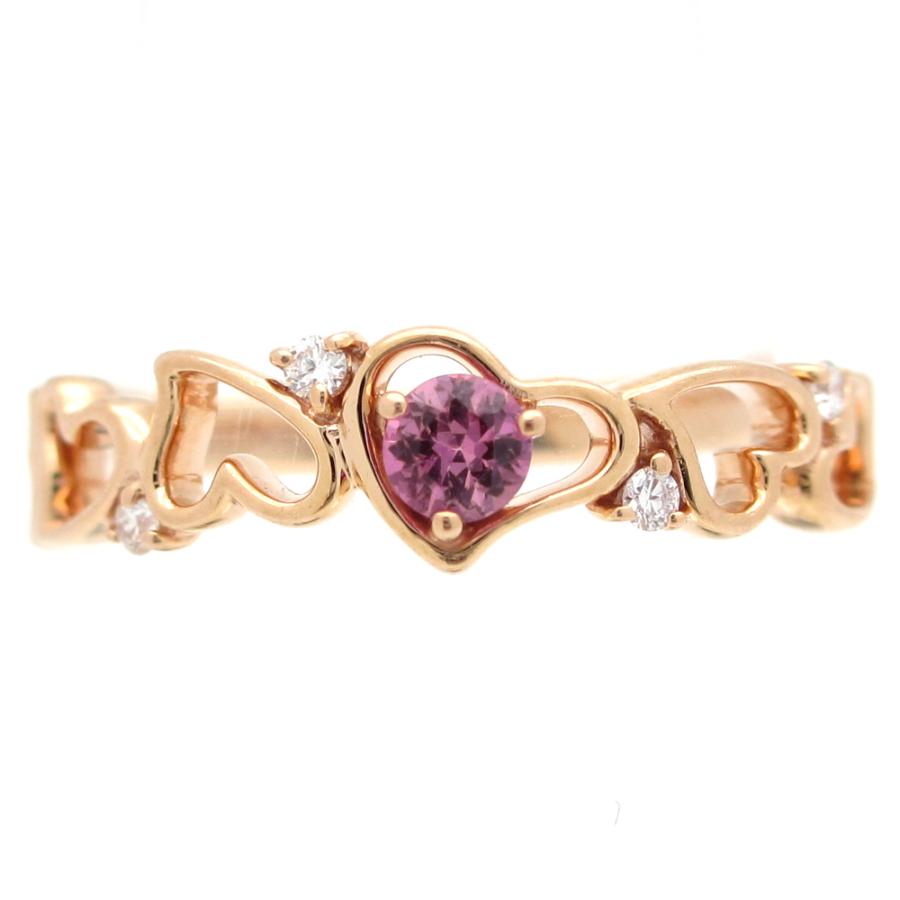 K18PG ピンクゴールド HIRO ピンクトルマリン 0.12ct ダイヤモンド  