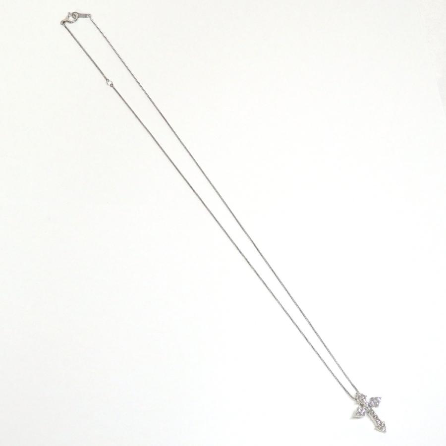 Pt1000 プラチナ ダイヤモンド 0.50ct ペンダント付ネックレス クロス  
