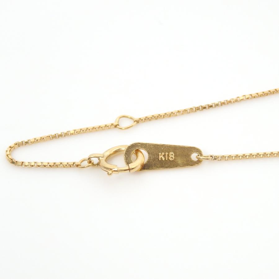 K18 ゴールド ダイヤモンド 0.13ct ペンダント付ネックレス カギ 中古 