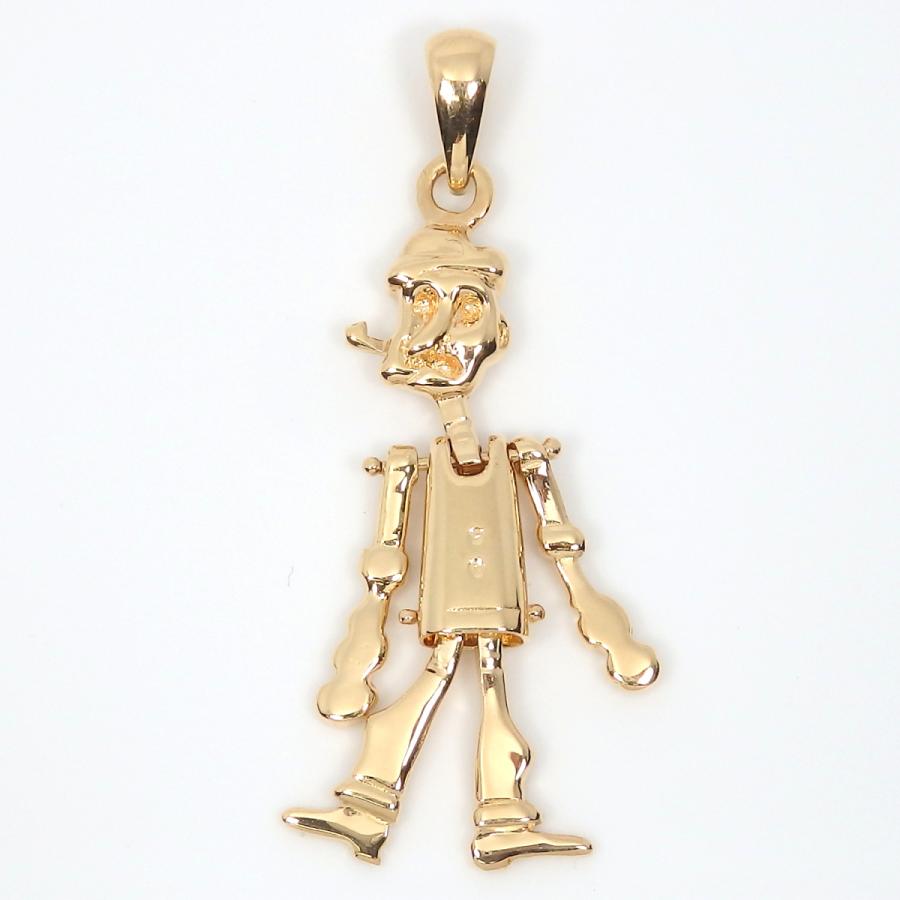 K18 ゴールド ペンダント トップのみ 揺れる 人形 中古 美品  