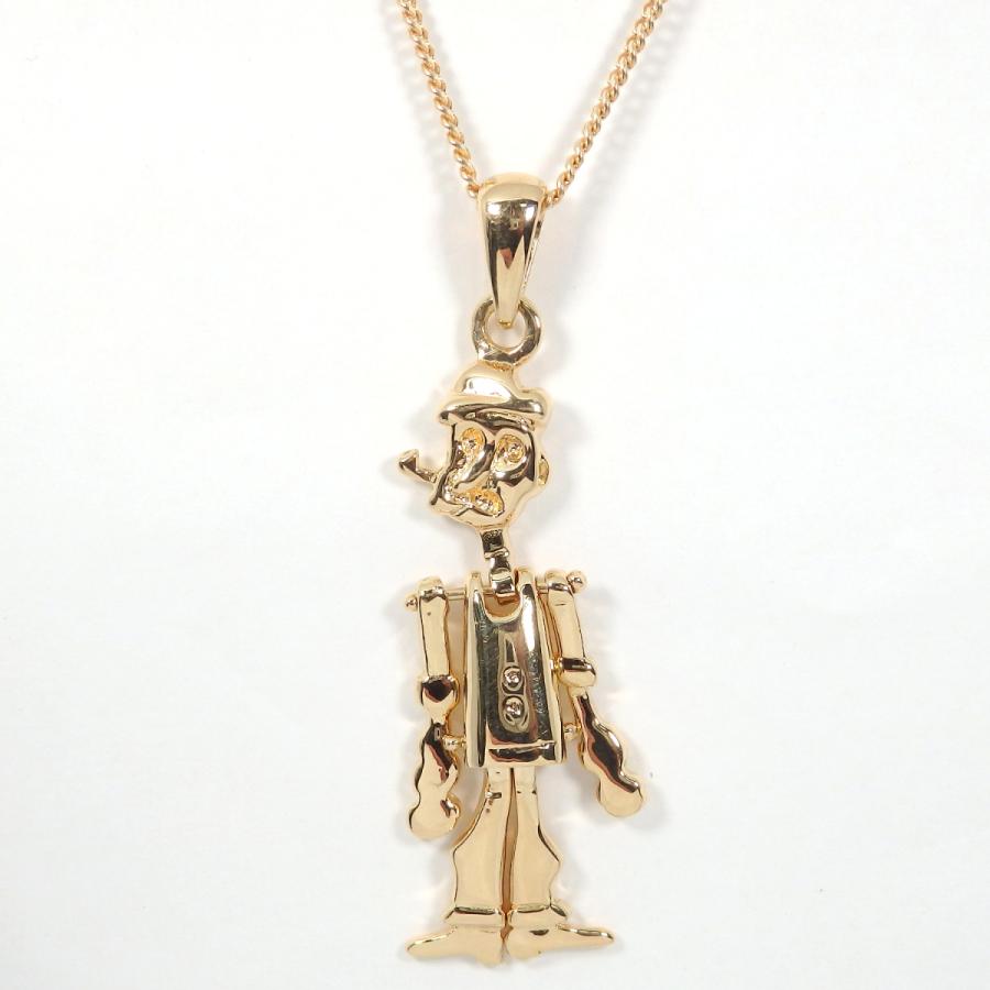 K18 ゴールド ペンダント トップのみ 揺れる 人形 中古 美品