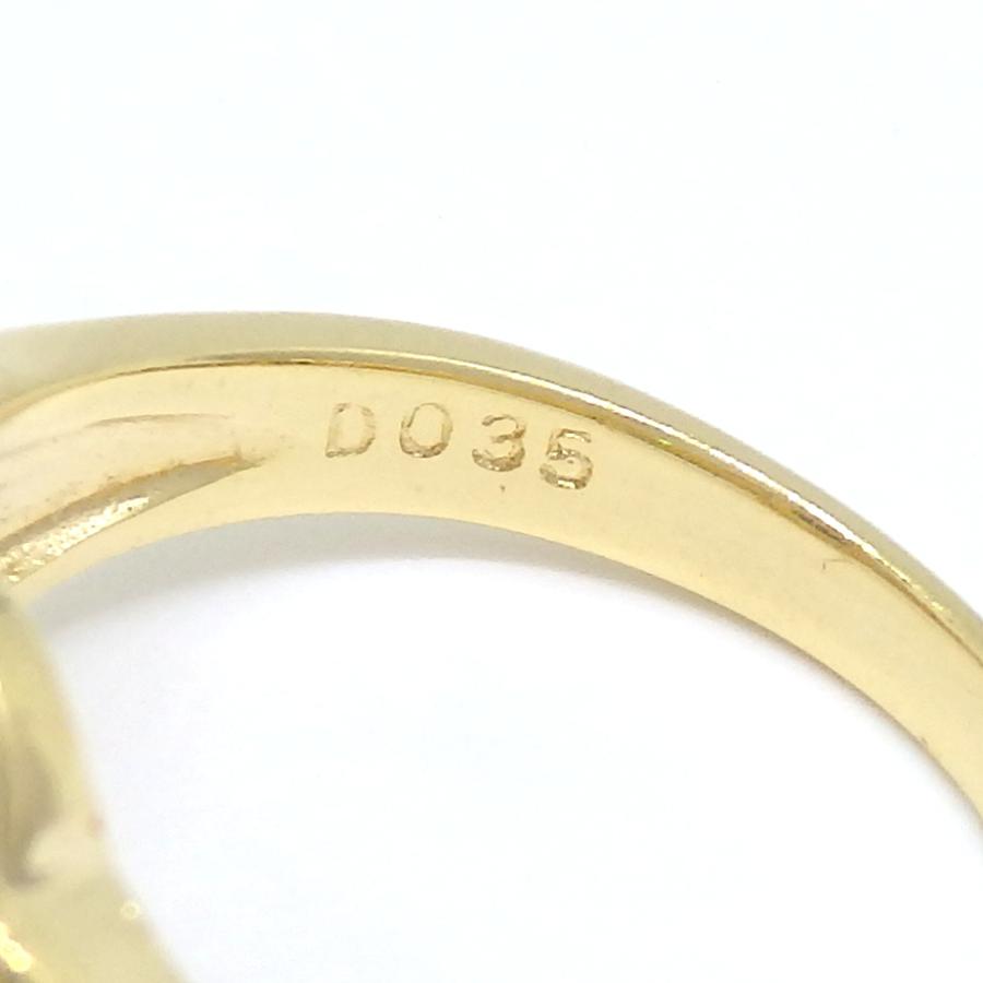 K18 ゴールド サファイア 0.76ct ダイヤモンド 0.35ct 指輪 中古 美品 