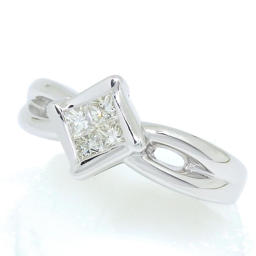 Pt900 プラチナ ダイヤモンド 0.30ct 指輪 美品 新品仕上済 ミステリー 