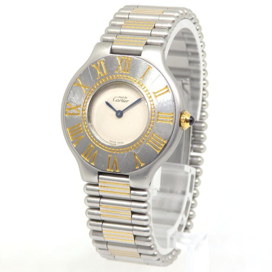 CARTIER カルティエ マスト21 腕時計 GP/SS ボーイズ レディース 