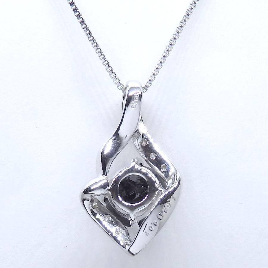 K18WG ホワイトゴールド ブラックダイヤ 1.69ct ダイヤ 0.07ct 