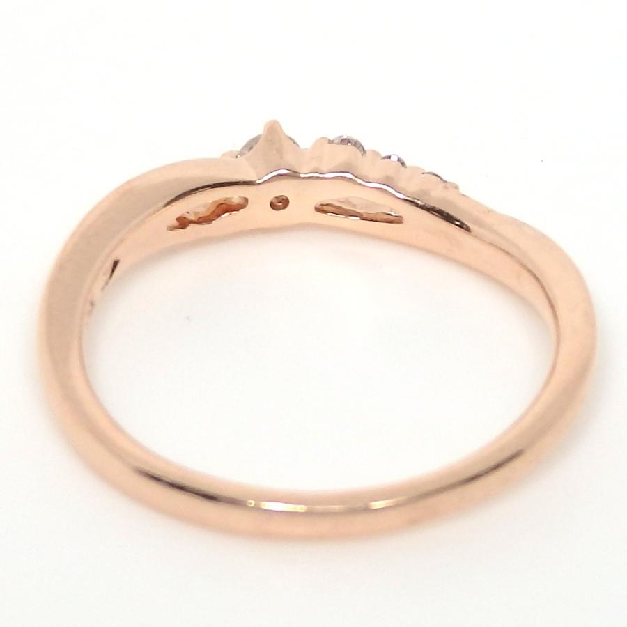 ゆ*き様 4°C 18K PG ダイヤモンド付きリング リング K10ピンクゴールド ダイヤモンド合計0.05ct(4月誕生石