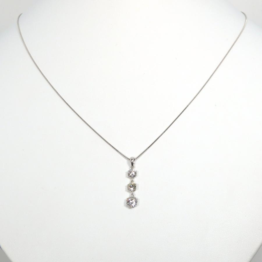 Pt900 プラチナ ダイヤモンド 0.314ct 0.32ct 0.49ct ペンダント付 