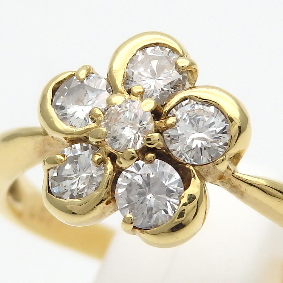 K18 ゴールド K18YG イエローゴールド ダイヤモンド 0.50ct 指輪