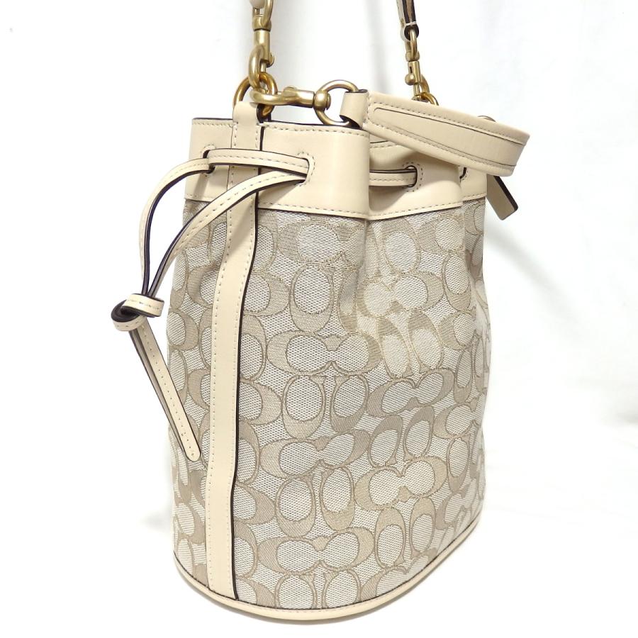 COACH 【 】コーチ フィールド バケット バッグ アイボリー 2way 巾着  