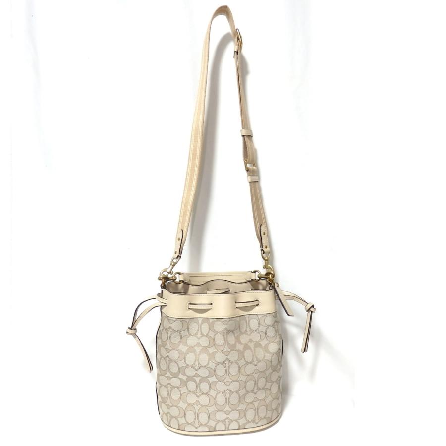 COACH 【 】コーチ フィールド バケット バッグ アイボリー 2way 巾着  