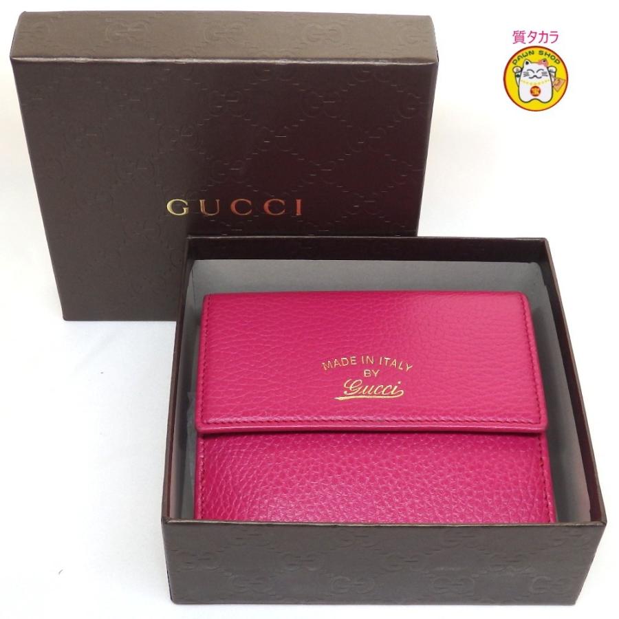 GUCCI ピンクレザー 二つ折り財布 GUCCI グッチ 二つ折り財布 パイソン ピンク : ブランドバリュー
