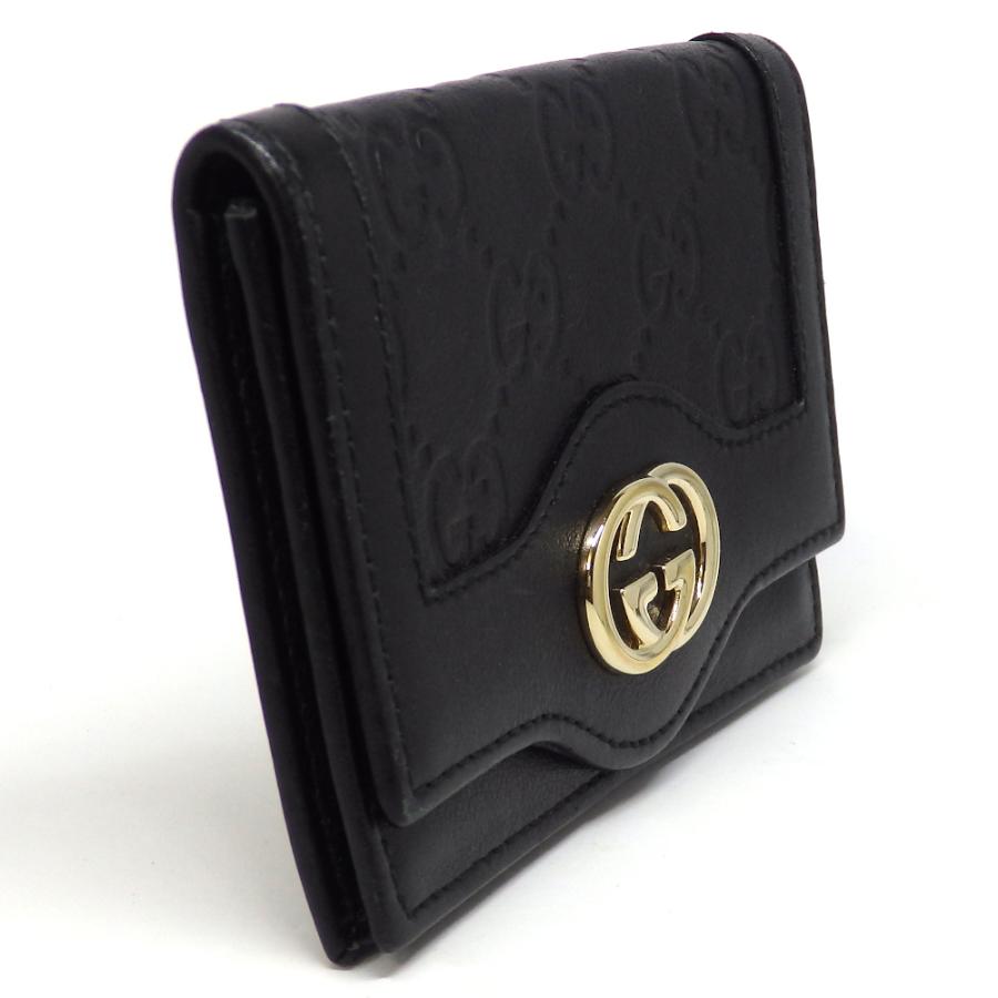 GUCCI】グッチ 名刺入れ カードケース 282435 グッチシマ レザー 黒 