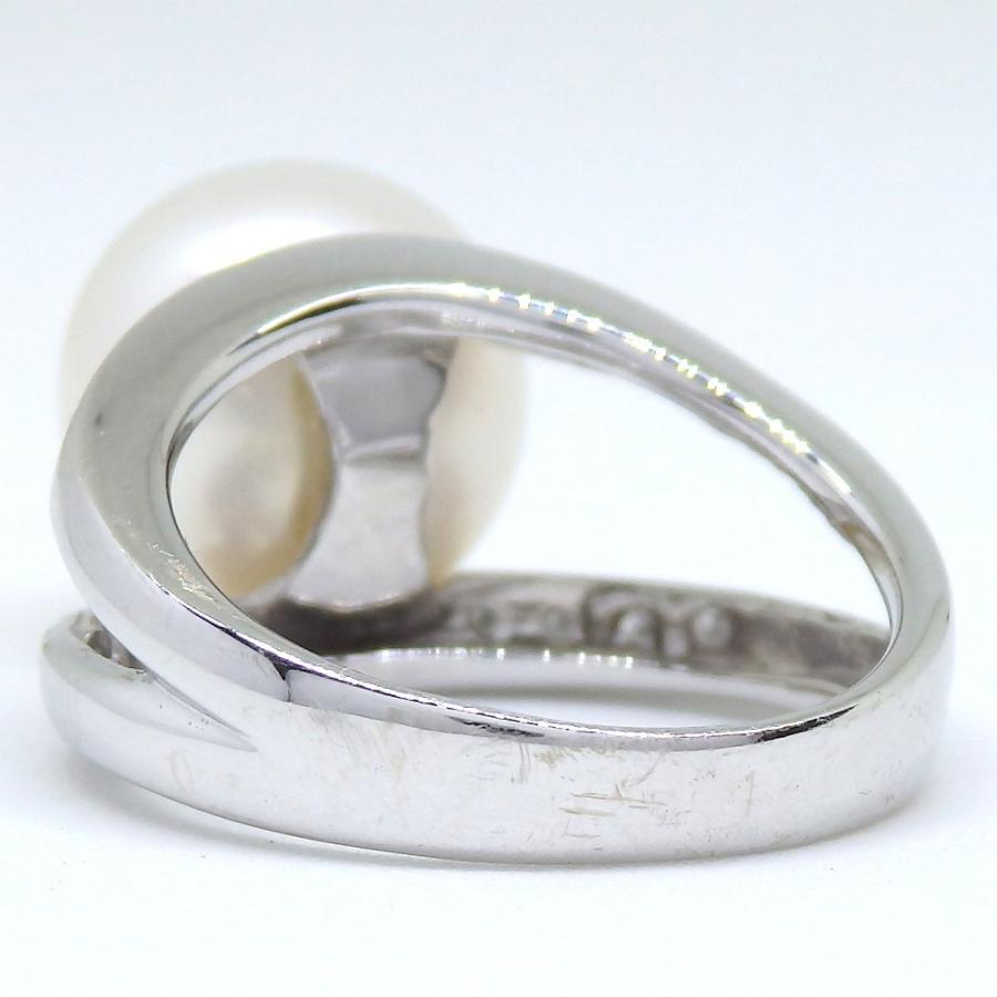 ホワイトゴールドメレ ダイヤモンド K18WG指輪11.7g