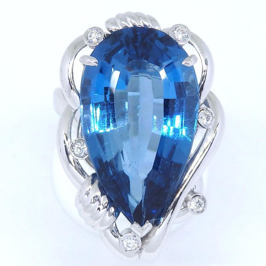 新品未使用】PT900 ロンドンブルートパーズリング