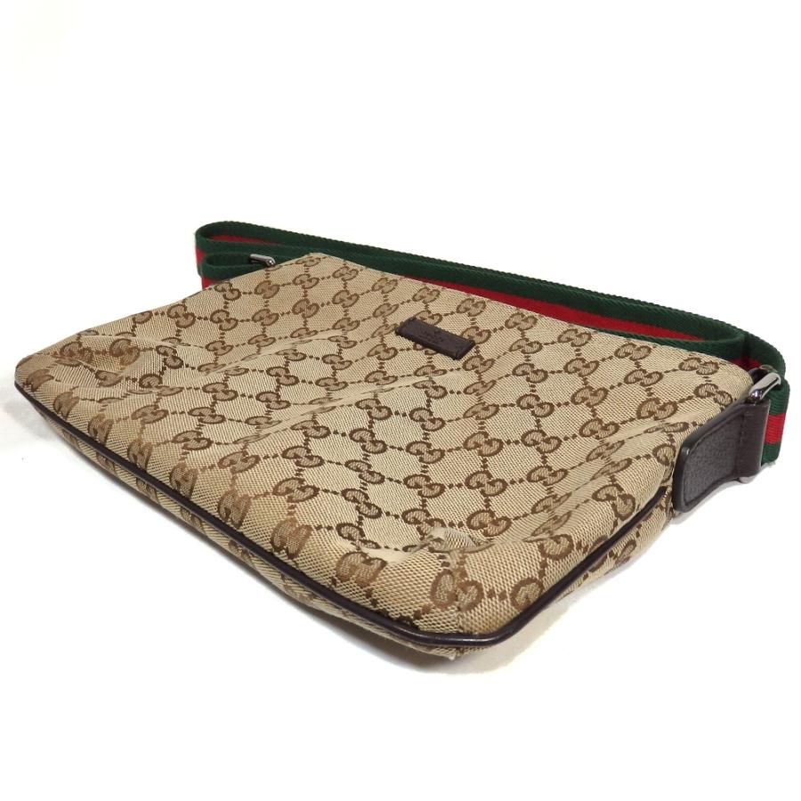 GUCCI 【GUCCI】 グッチ ショルダーバッグ 189749 ベージュ×ダーク 