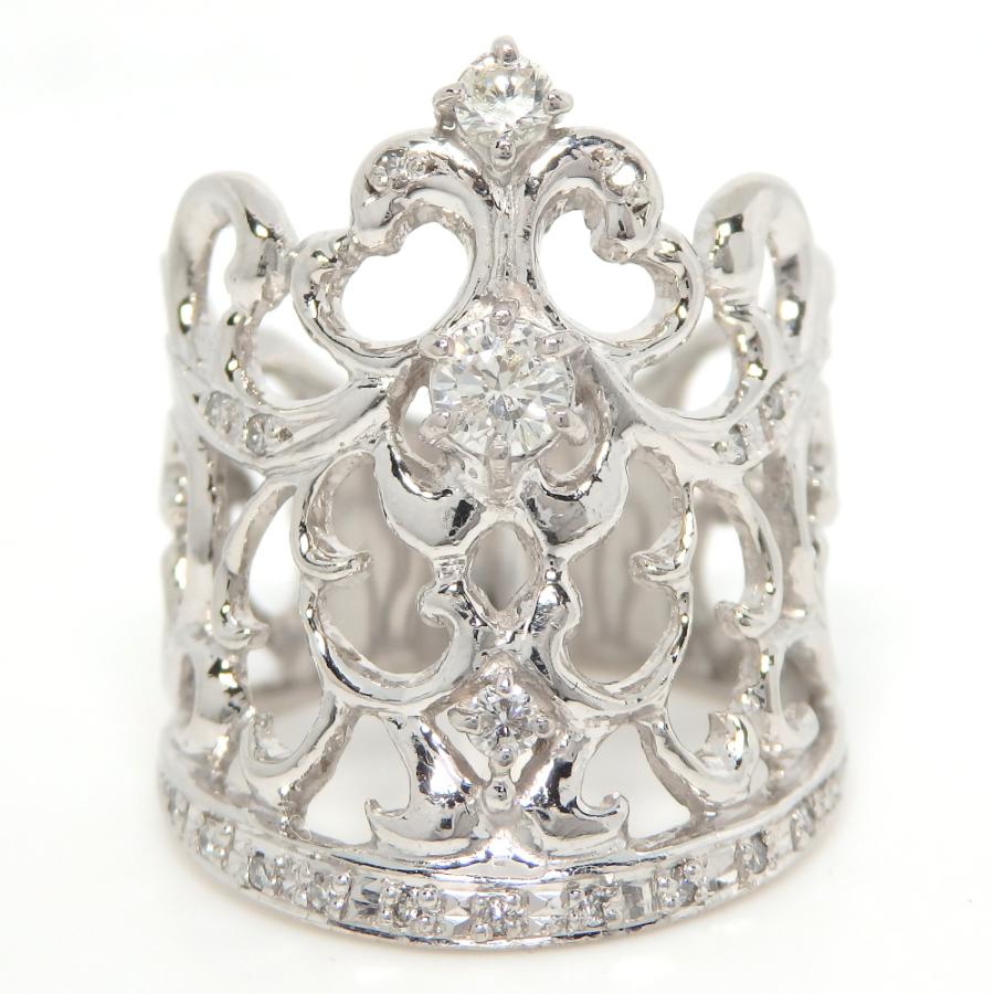 Pt900 プラチナ ダイヤモンド 0.43ct 指輪 中古 美品 新品仕上済  