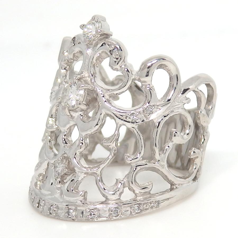 Pt900 プラチナ ダイヤモンド 0.43ct 指輪 中古 美品 新品仕上済 