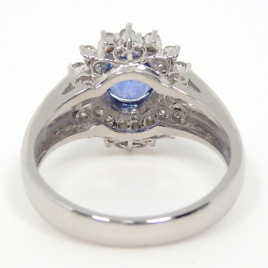 Pt900 プラチナ サファイア 1.62ct ダイヤモンド 0.51ct 指輪 鑑別書付 