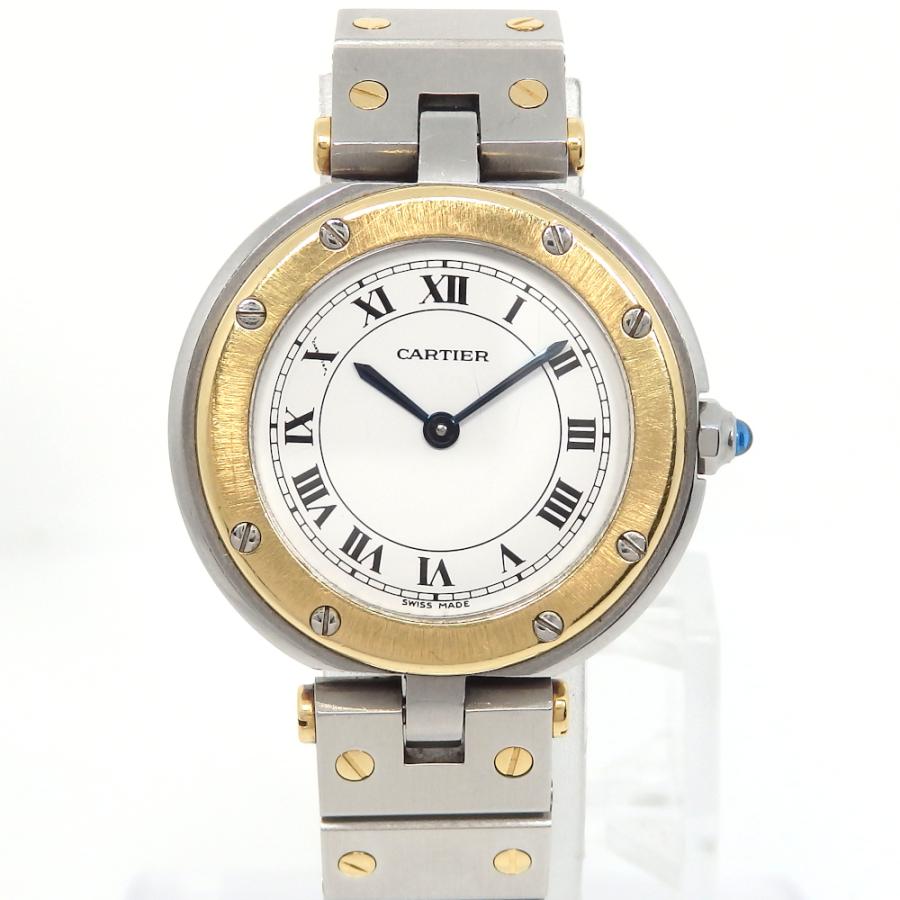 Cartier カルティエ サントス ラウンド SS+YG クォーツ レディース 