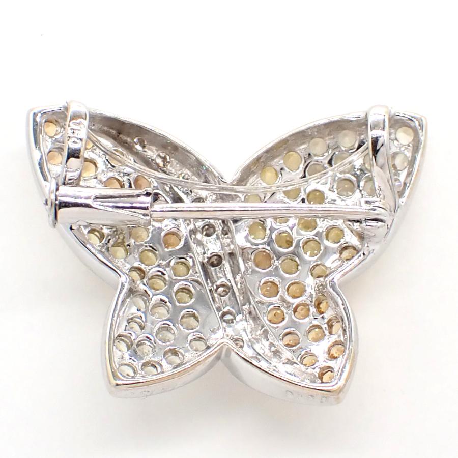 750 ホワイトゴールド イエローサファイア 1.50ct ダイヤモンド 0.16ct 