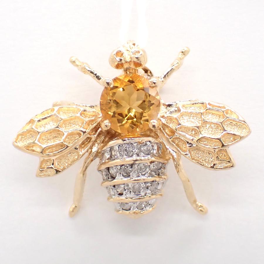 K18 蜂ダイヤモンドネックレス兼ブローチ