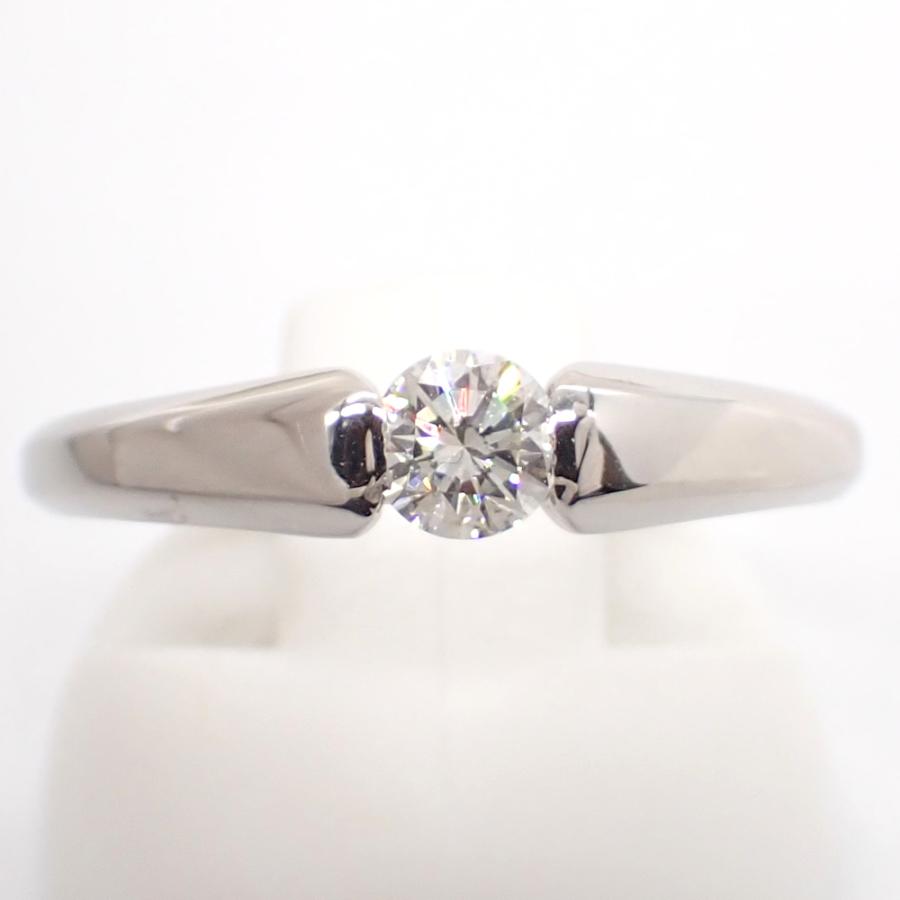 Pt900 プラチナ ダイヤモンド 0.268ct 指輪 中古 美品 新品仕上済  