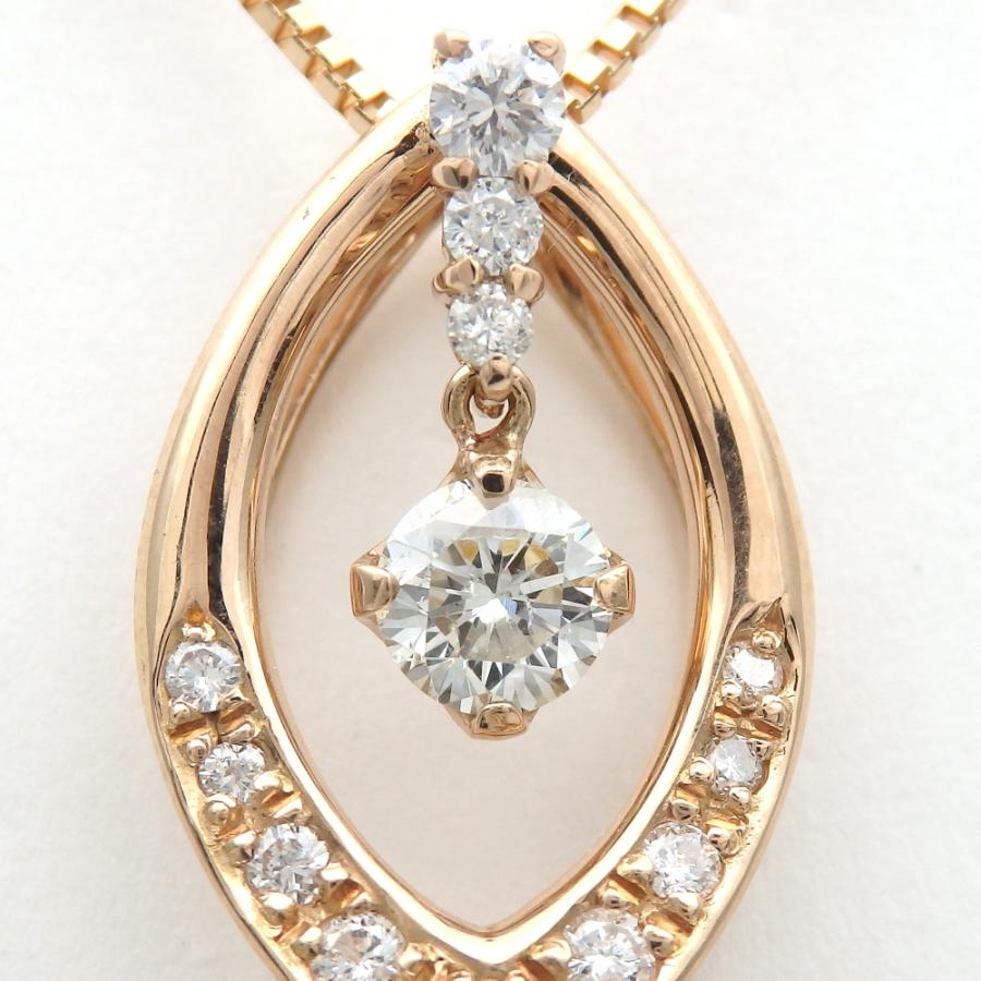 K18 ゴールド ダイヤモンド 0.24ct 0.30ct 計0.54ct ペンダント付 