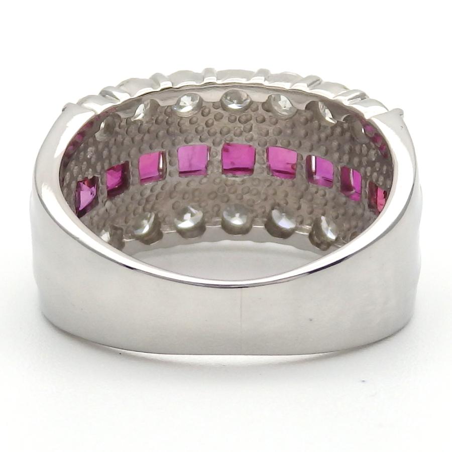 Pt900 プラチナ ルビー 1.00ct ダイヤモンド 1.00ct 指輪 中古 美品