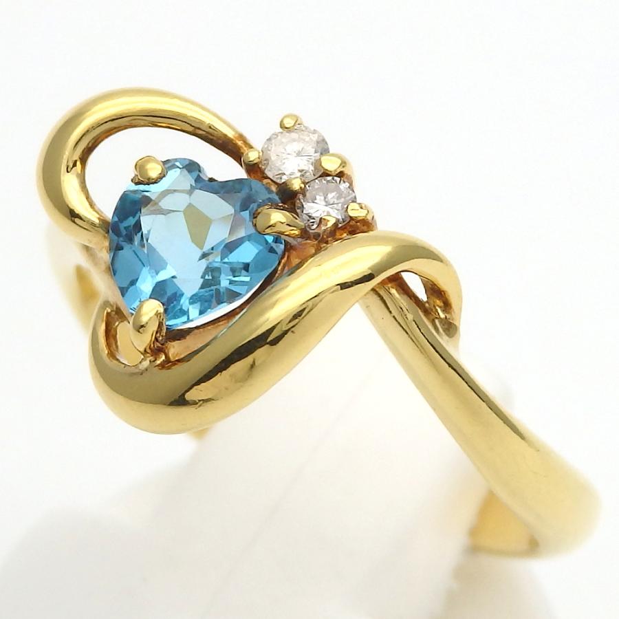 K18 ゴールド K18YG イエローゴールド ブルートパーズ 0.50ct 